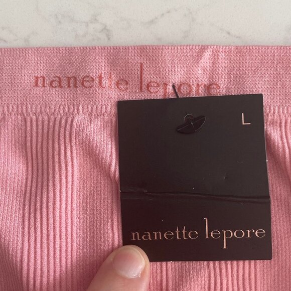 nanette lepore Nylon Spandex Ribbed Hipster Panties Bubble Gum Pink Sz L NWT - Picture 4 of 7